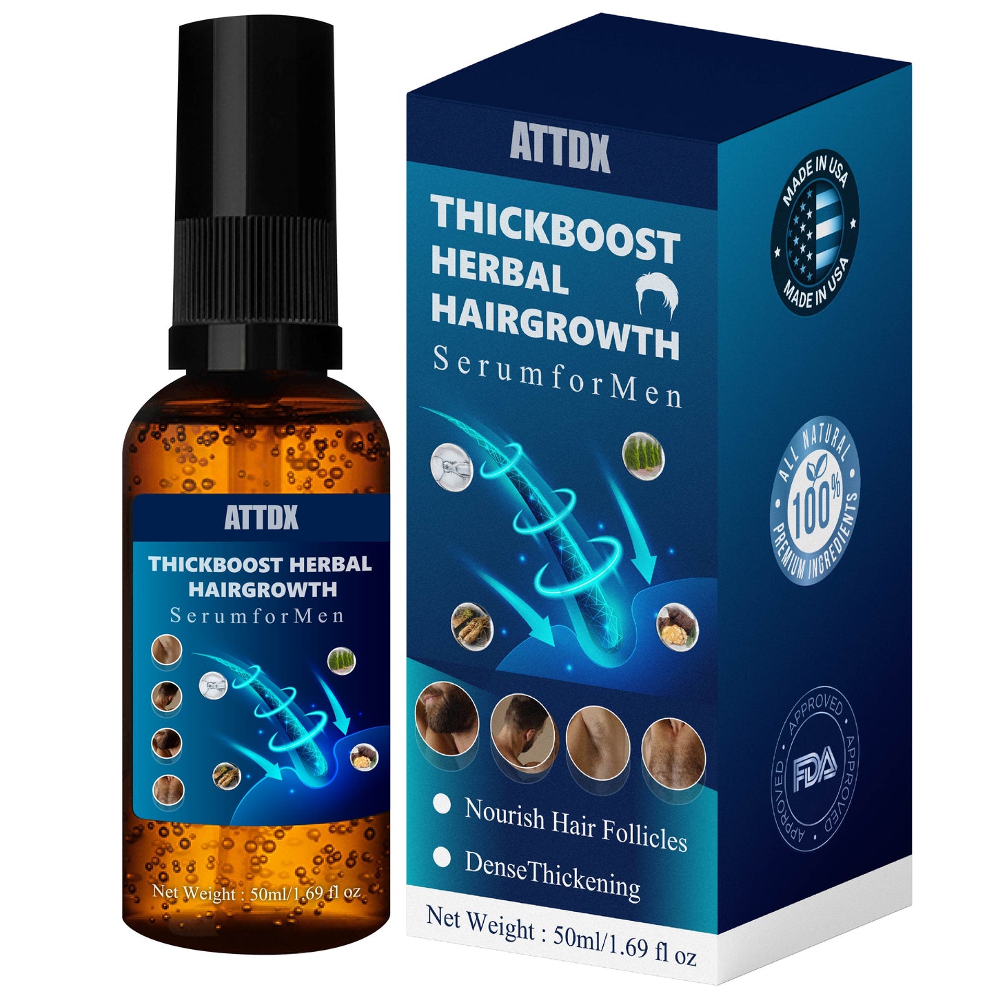 ThickBoost Herbal HairGrowth Serum for Men 2