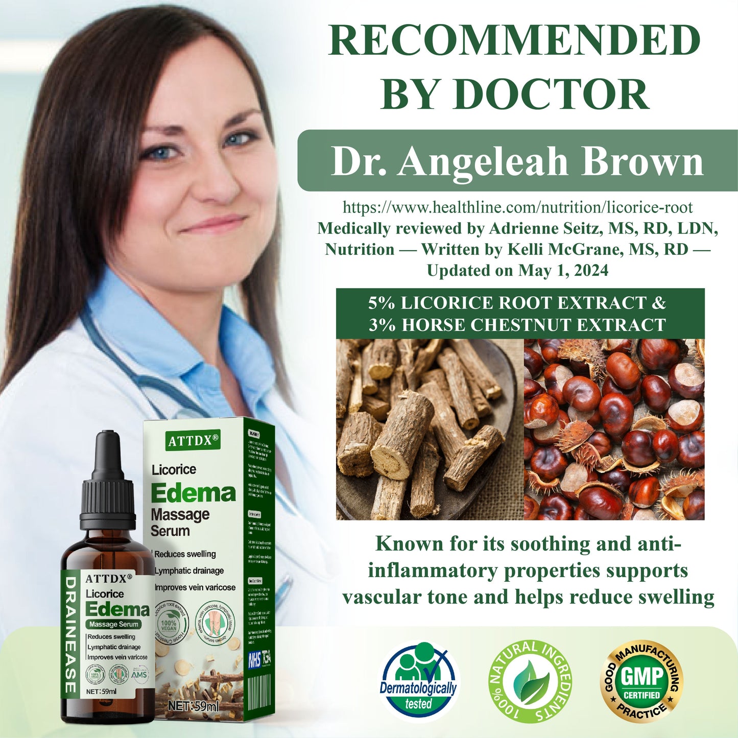 ATTDX® DrainEase Licorice Edema Massage Serum